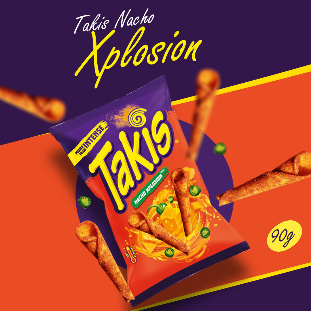 Takis Exploding Takis Nacho Xplosion 90g: The Ultimate Snack Experience – MCR Snack Distro