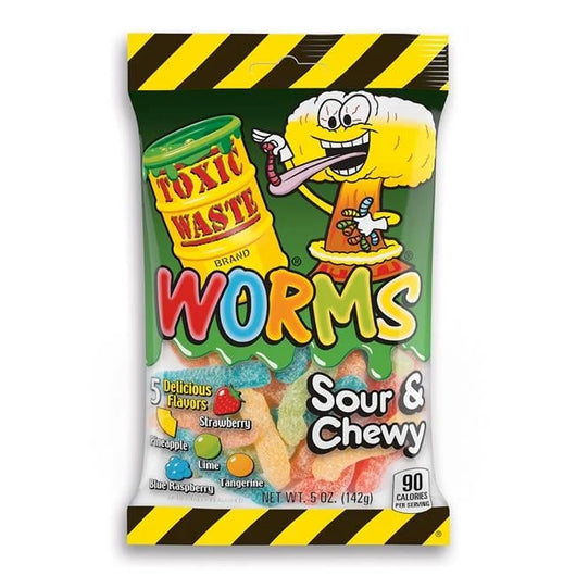 Buy Toxic Waste Sour Gummy Worms - 5oz (142g)