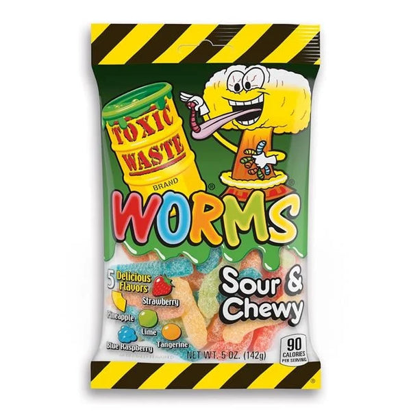 Buy Toxic Waste Sour Gummy Worms - 5oz (142g)