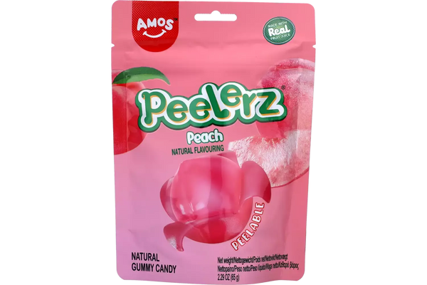 Buy Amos Peelerz Peelable Gummy Peach - (65g)