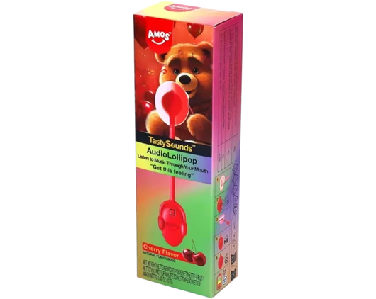 Buy Amos Tasty Sounds Cherry "Get This Feeling" Audio Lollipop TikTok Viral - (12g)
