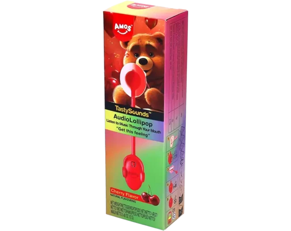 Buy Amos Tasty Sounds Cherry "Get This Feeling" Audio Lollipop TikTok Viral - (12g)