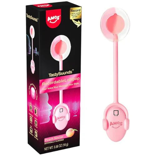 Buy Amos Tasty Sounds Recordable Lollipop Honey Peach Flavour - (16g)