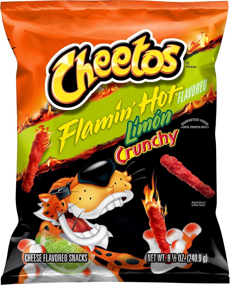 Cheetos Cheetos Crunchy Flamin' HOT Limon Cheese Flavored New USA Snacks - 8.5 ...