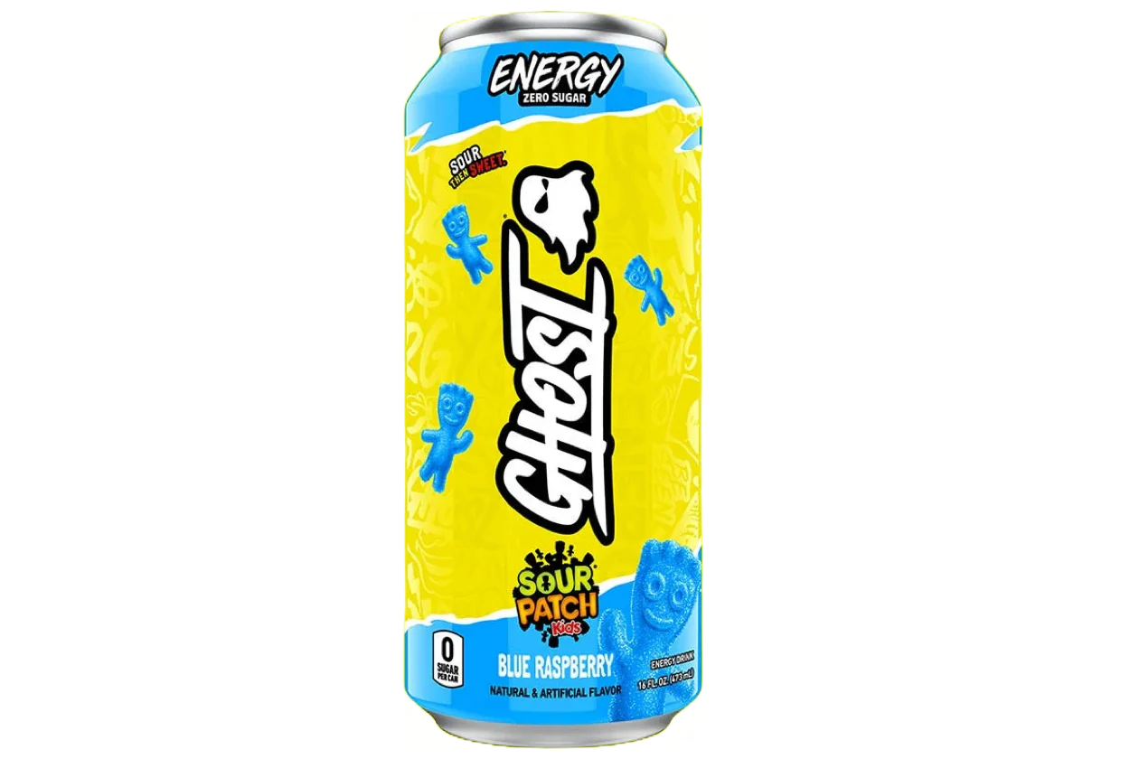 Blue Raspberry Ghsost Ghost Energy Drink Sour Patch Kids Blue Raspberry USA - 16oz (473ml ...