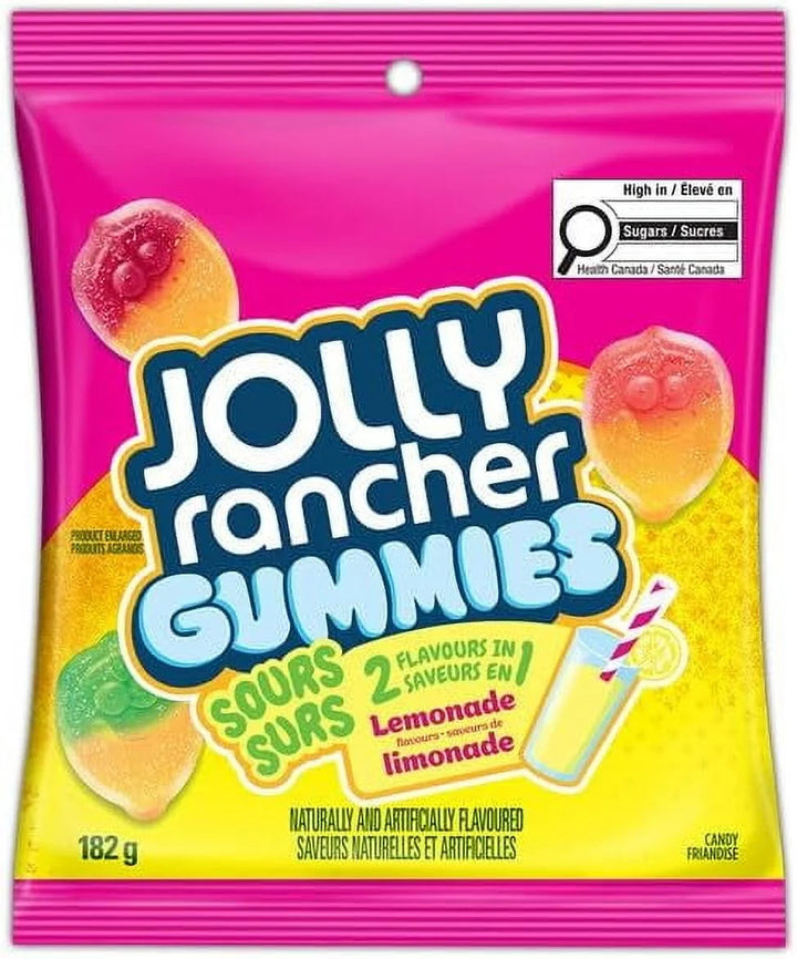 Jolly Rancher Gummies Sours Lemonade 2 Flavours In 1 - 6.4oz (182g ...