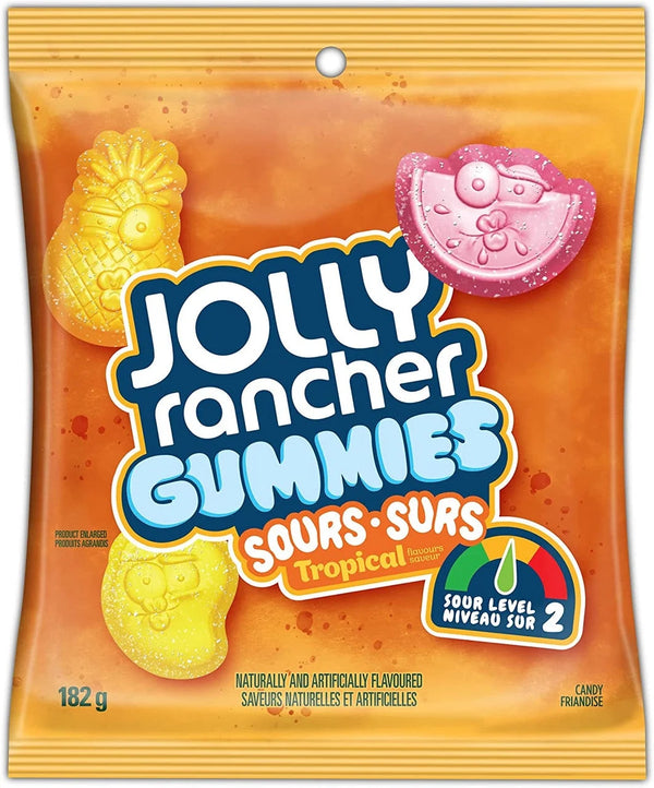 Buy Jolly Rancher Gummies Sours Tropical 6.4oz (182g)