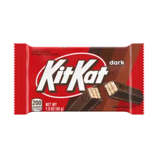 Kit Kat Dark, dark chocolate Kit Kat, Kit Kat 1.5oz, USA Kit Kat dark chocolate, best dark chocolate wafer bars, Kit Kat crispy wafers, refined chocolate snacks, Kit Kat dark chocolate USA, best chocolate bars, indulgent chocolate treats.