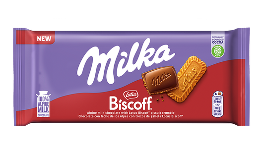 Buy Milka Chocolate Lotus Biscoff (90g)
