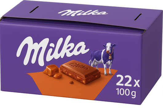 Buy Milka Toffee Cream Chocolate Bar (100g) Box of 22
