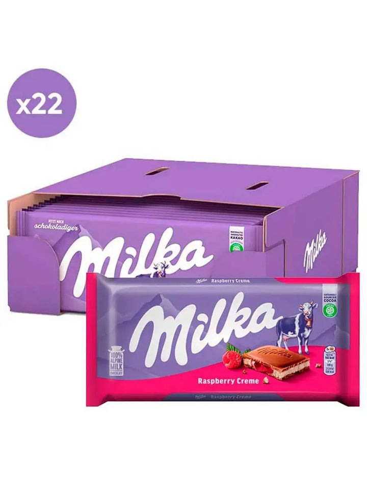 Milka Cookies Raspberry Milka Raspberry Cream Chocolate Bar (100g) – MCR Snack Distro