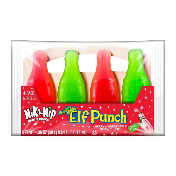 Buy Nik-L-Nip Elf Punch Wax Bottles 4-Pack 1.39oz USA (39g)