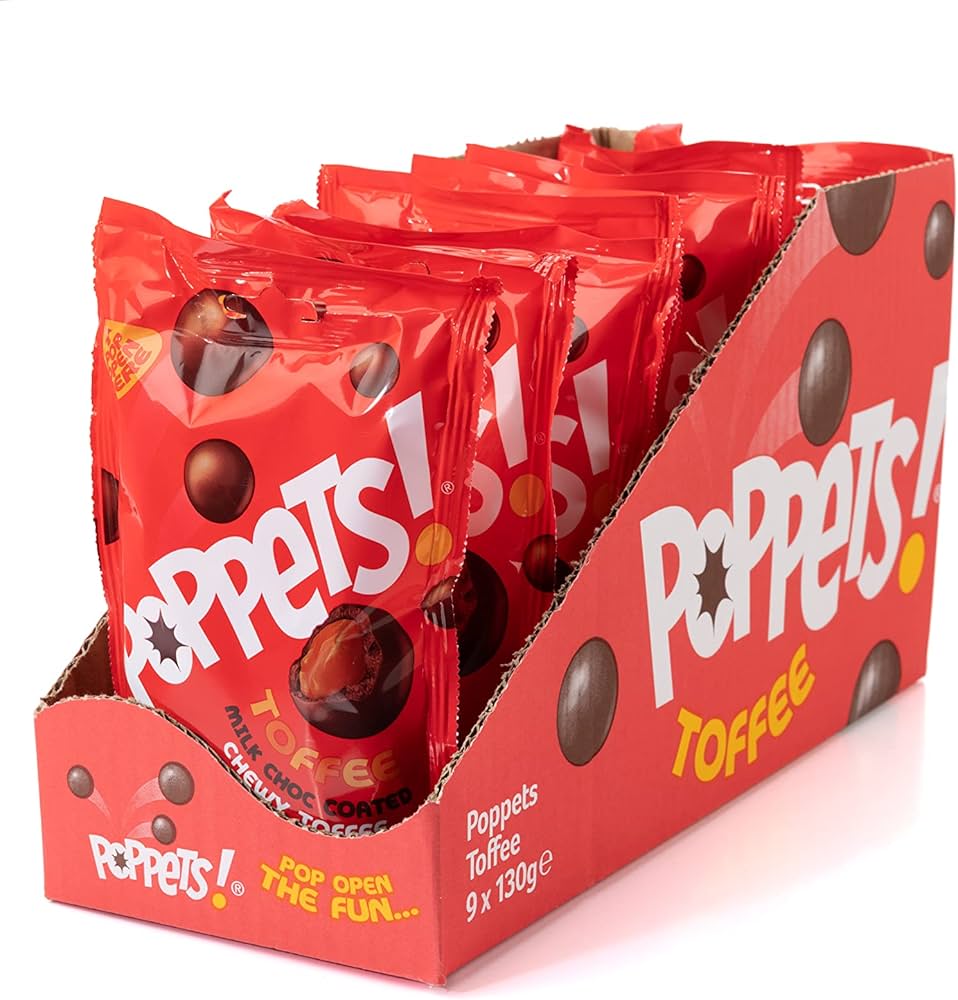 Poppets Milk Chocolate Coated Toffee Fudge Pouch - (100g) – MCR Snack ...