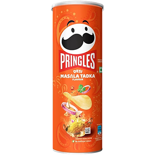 Pringles Desi Masala, Indian spice chips, Canadian Pringles, limited edition flavors, chaat masala crisps, 102g Pringles, rare international snacks.