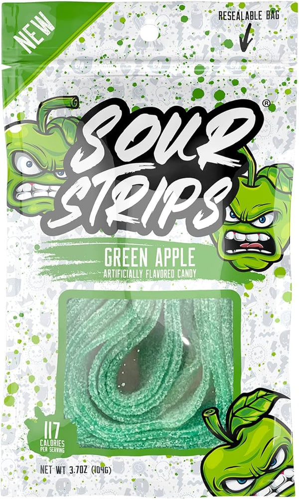 Buy Sour Strips Green Apple - 3.4oz (96g)