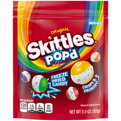 Buy Skittles Original Pop'd Freeze Dried Candy USA - 5.5oz (155g)