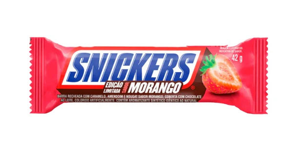 Buy Snickers Morango (Brazil) Strawberry Flavour Limited Edition - (42g) Single Bar