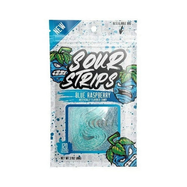 Buy Sour Strips Blue Raspberry - 3.4oz (96g)