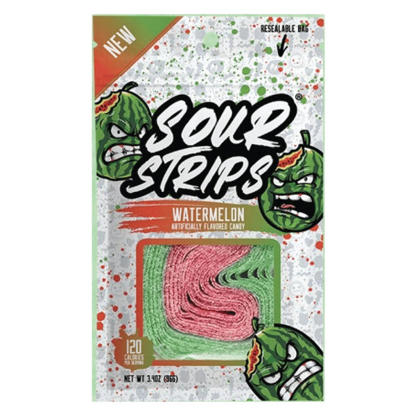 Buy Sour Strips Watermelon - 3.4oz (96g)