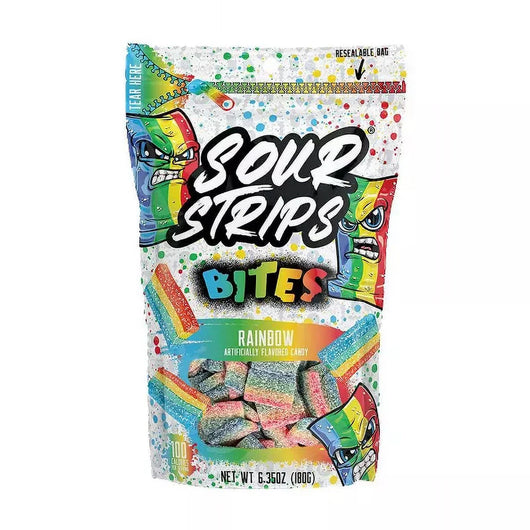 Buy Sour Strips Bites Rainbow Candy - 6.35oz (180g)