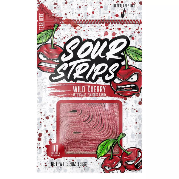Buy Sour Strips Wild Cherry - 3.4oz (96g)