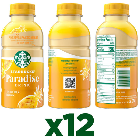Buy Starbucks Paradise Drink Pineapple Passionfruit with Coconut Milk (BB Oct 03 2025) - 14fl.oz (414ml)