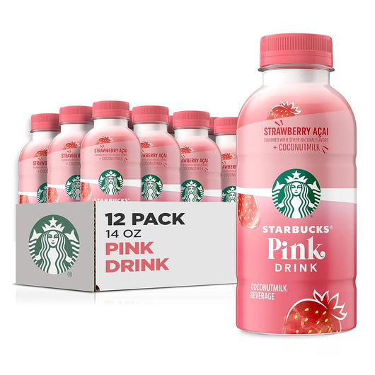 Buy Starbucks Pink Drink Strawberry Acai with Coconut Milk (BB Oct 19 2025) - 14fl.oz (414ml) 12 Pack