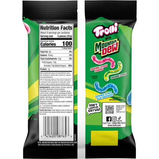 Buy Trolli x Mountain Dew Sour Brite Crawlers Limited Edition 4.25oz (120g)
