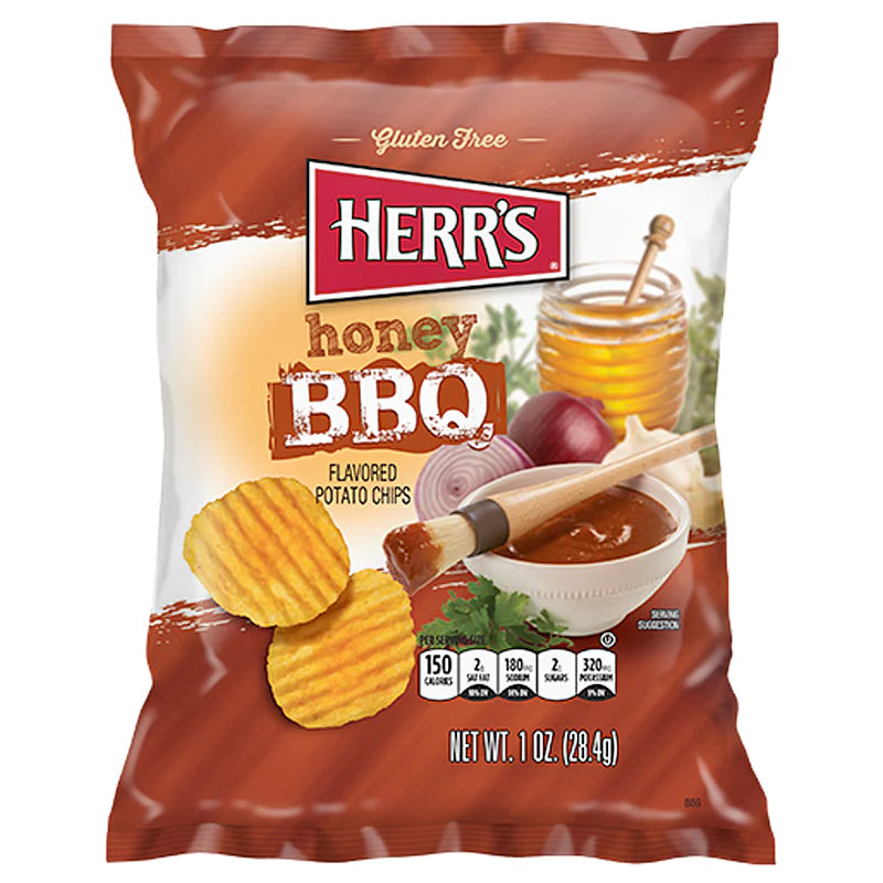 Herr's Honey BBQ Potato Chips USA - 1oz (28g) – MCR Snack Distro