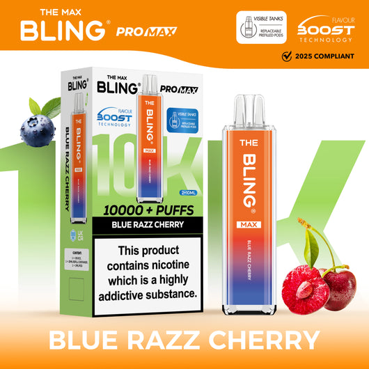 Buy The Crystal Bling Max 10000 Blue Razz Cherry
