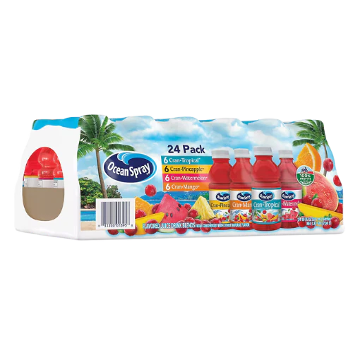 Ocean Spray Juice Drink Variety Pack, 24-pack juices, single-serving juice bottles, 10 fl. oz. juice drinks, fruit juice drinks, Ocean Spray flavors, portable juice bottles, real fruit juice, family-sized juice pack, hydration on the go, lunchbox beverages, party-ready juice drinks, Ocean Spray multipack.
