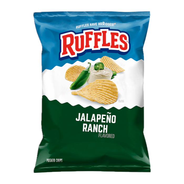 Ruffles Potato Chips Jalapeno Ranch 6.5oz (184g) – MCR Snack Distro