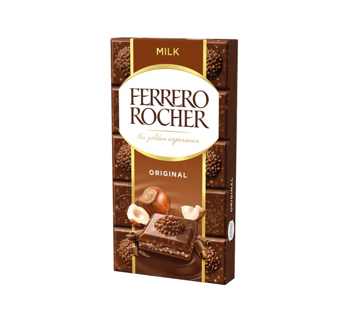 Ferrero Rocher Original Milk Chocolate Bar (90G) – MCR Snack Distro