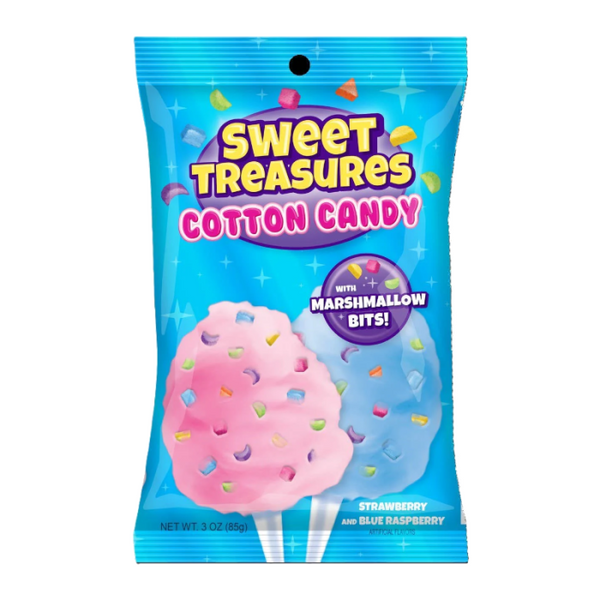 Buy Sweet Treasures Cotton Candy Strawberry & Blue Raspberry Flavour - 3oz (85g)