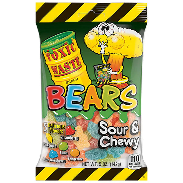 Buy Toxic Waste Sour Gummy Bears - 5oz (142g)