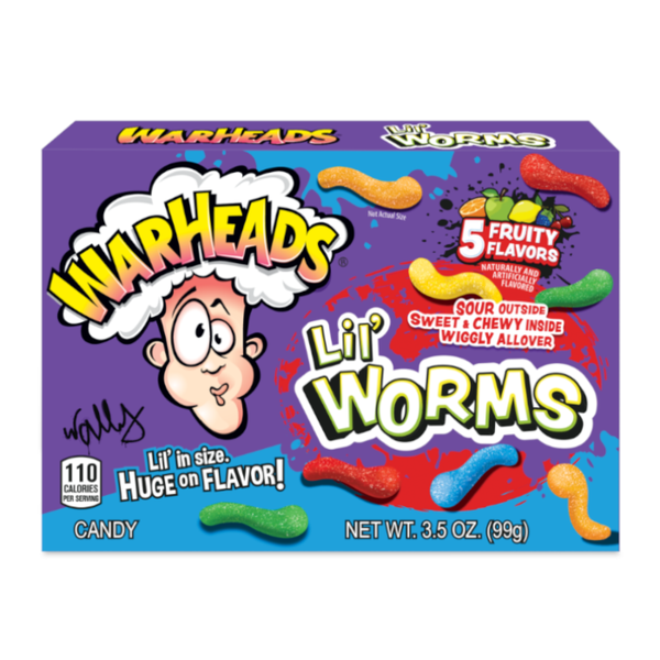 Buy Warheads Lil' Worms Theater Box - 3.5oz (99g)